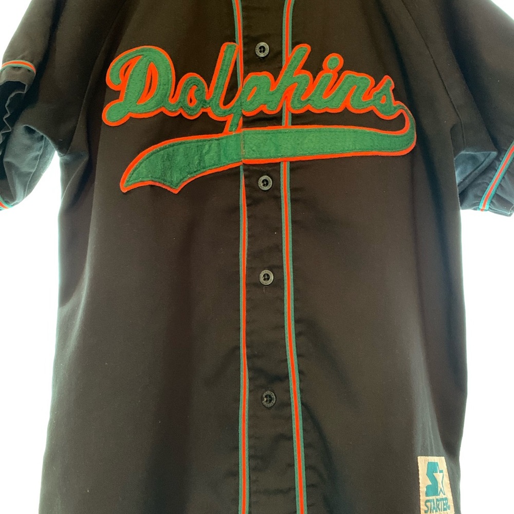Vintage Starter Miami Dolphins Baseball Jersey